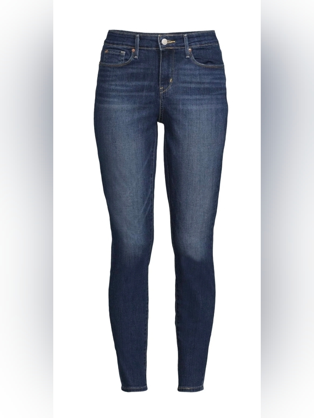 Signature Levi Strauss Mid-Rise Skinny Jeans Dark Wash Super Stretch 16M W33 L30
